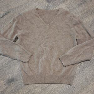 Unbranded V-Neck Raccon Velvet Wool Blend Sweater